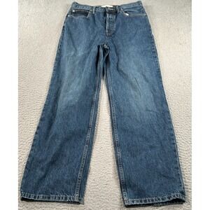 Everlane High-Rise Wide-Leg Jeans - Medium Blue Denim